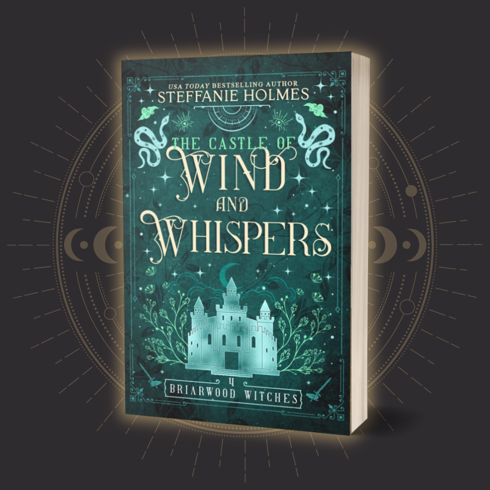 Book cover of 'The Castle of Wind and Whispers' by Steffanie Holmes on a dark background