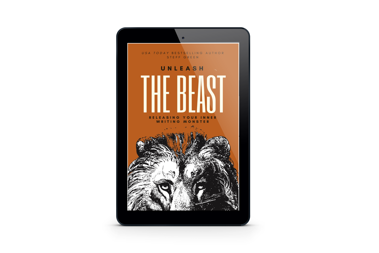 'Unleash the Beast' by Steff Green ebook cover on a tablet