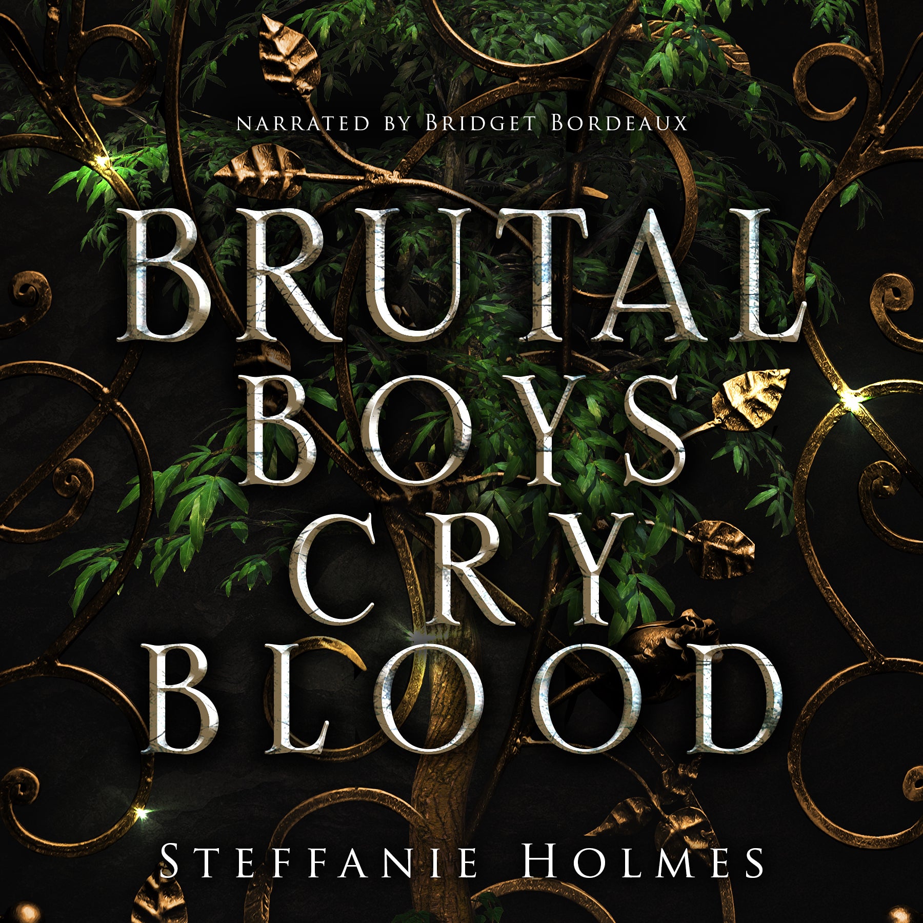 Audiobook cover for 'Brutal Boys Cry Blood' by Steffanie Holmes
