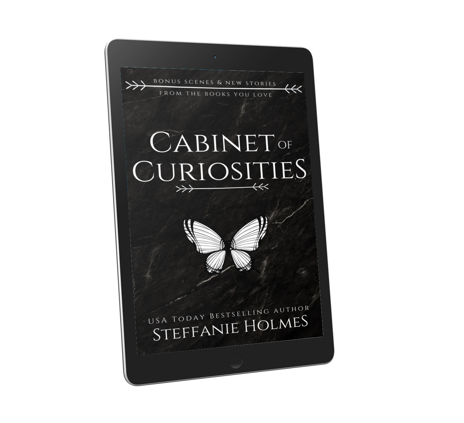 'Cabinet of Curiosities' by Steffanie Holmes ebook cover on tablet