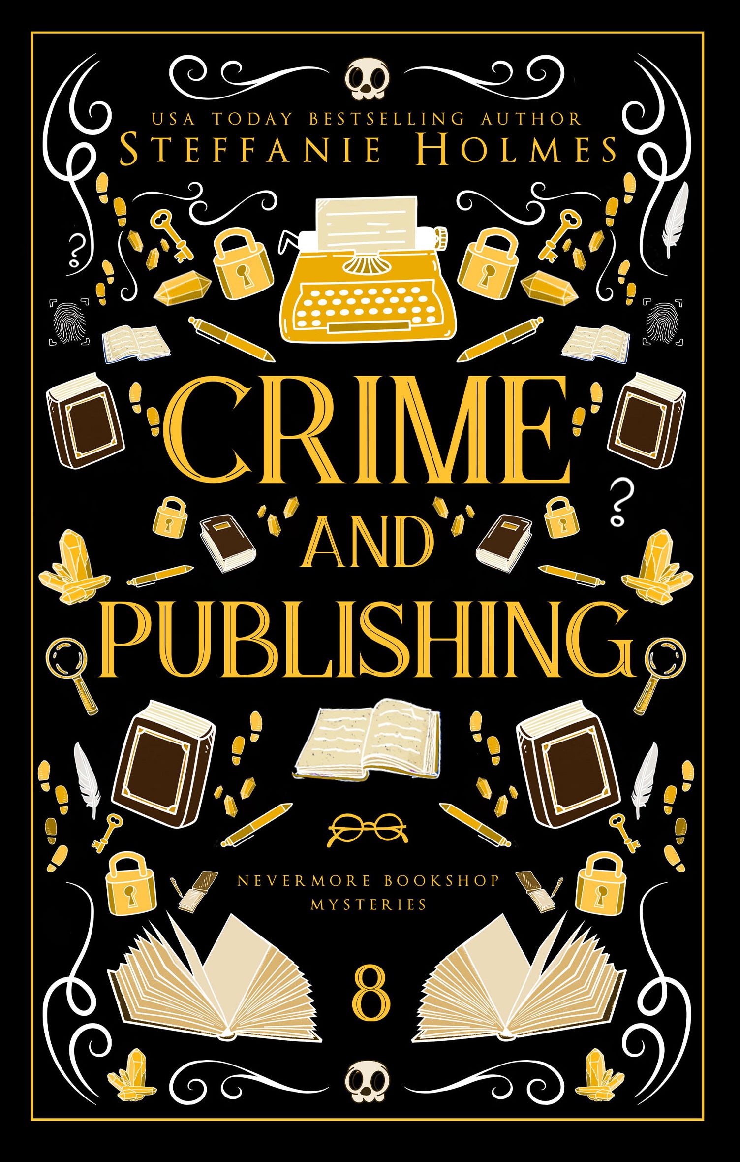 Book cover titled 'Crime and Publishing' by Steffanie Holmes