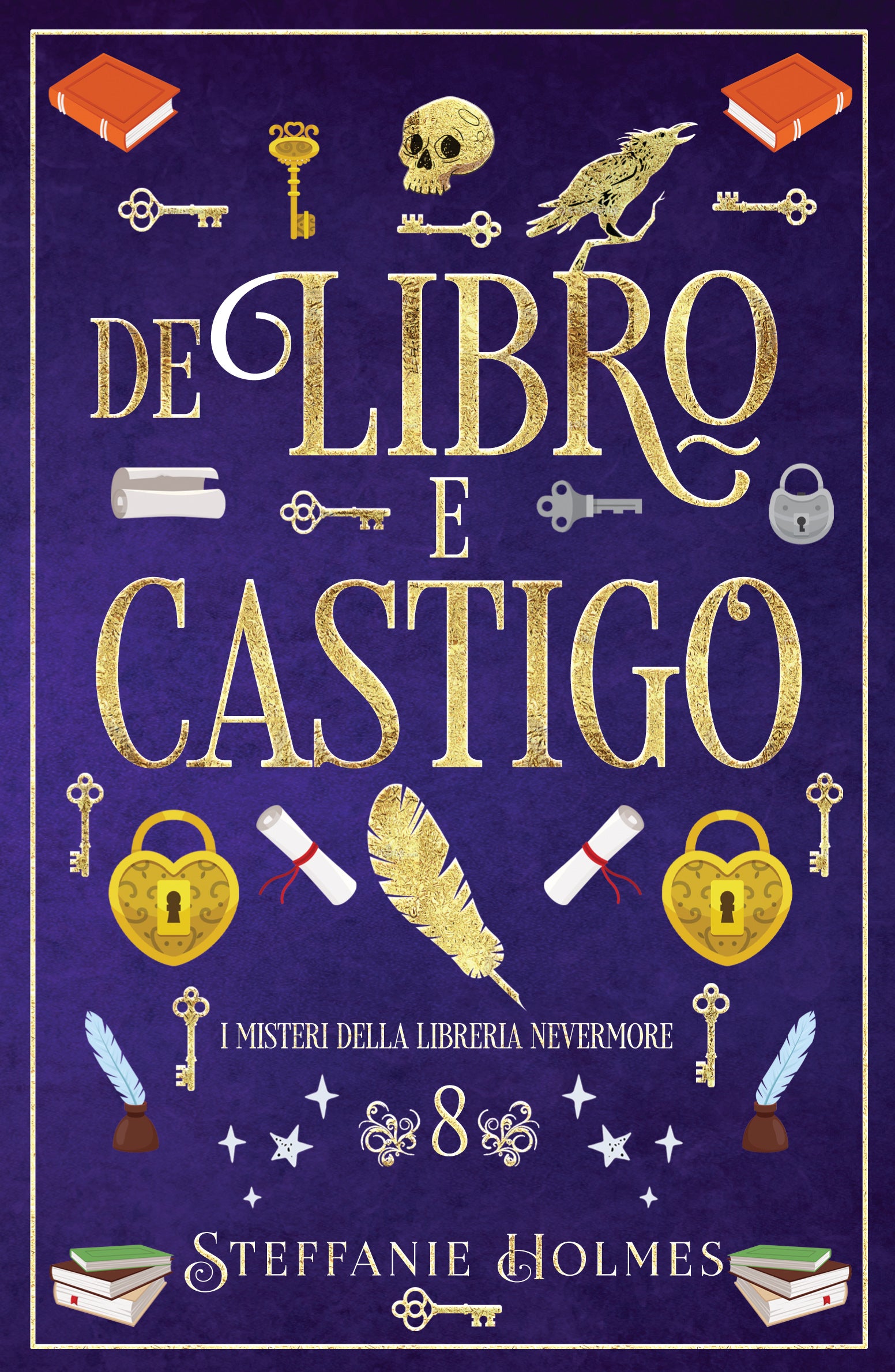 Book cover for 'De Libro e Castigo' by Steffanie Holmes