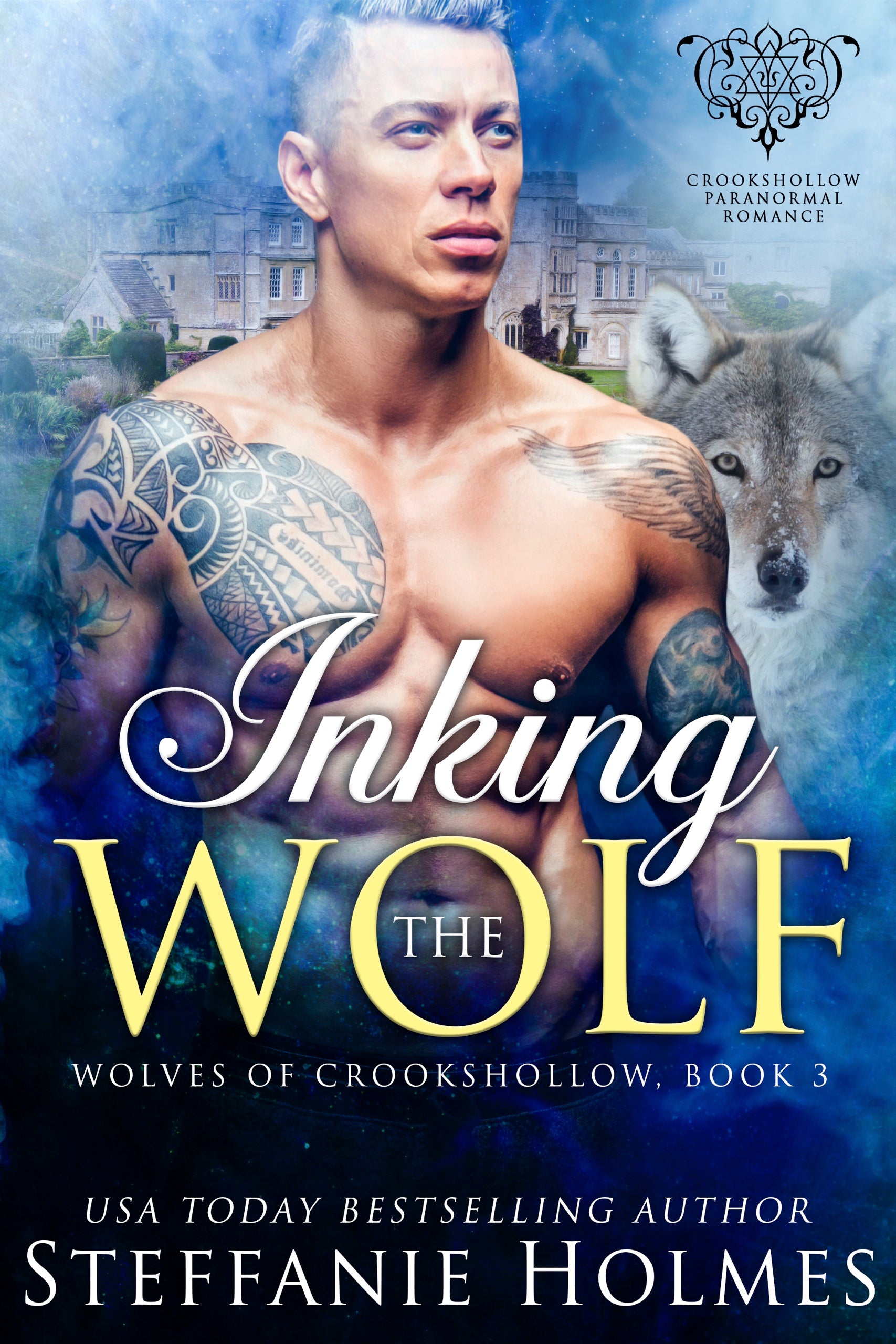 Book cover titled 'Inking the Wolf' by Steffanie Holmes