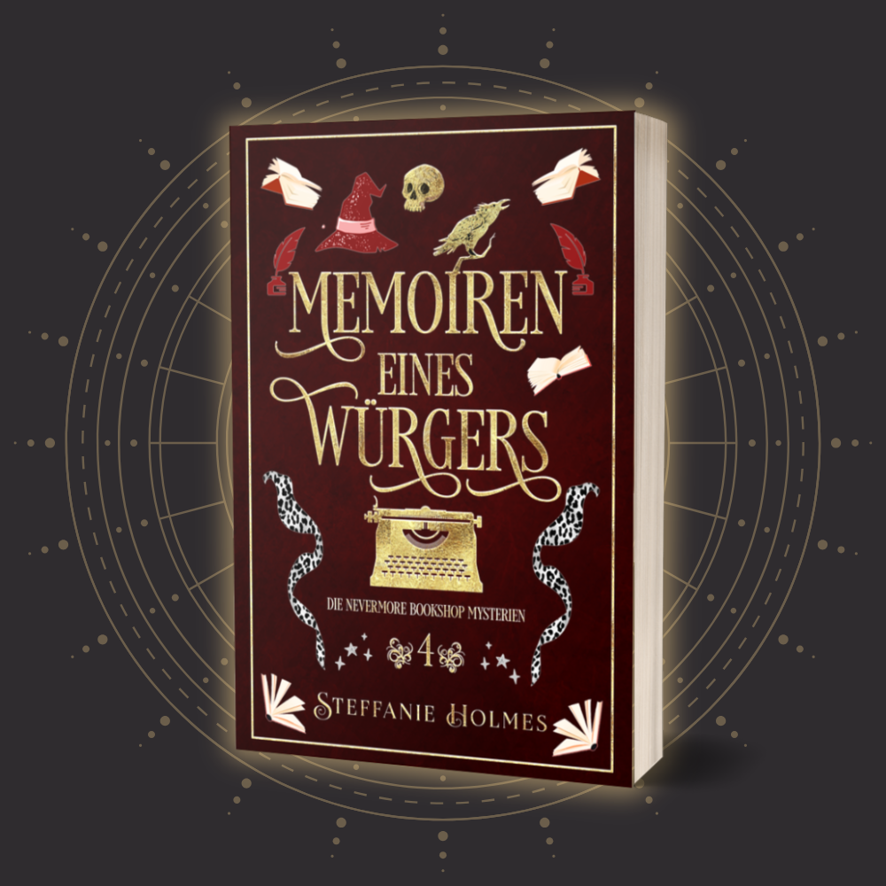 Book cover of 'Memoiren eines Würgers' by Steffanie Holmes with decorative elements on a dark background