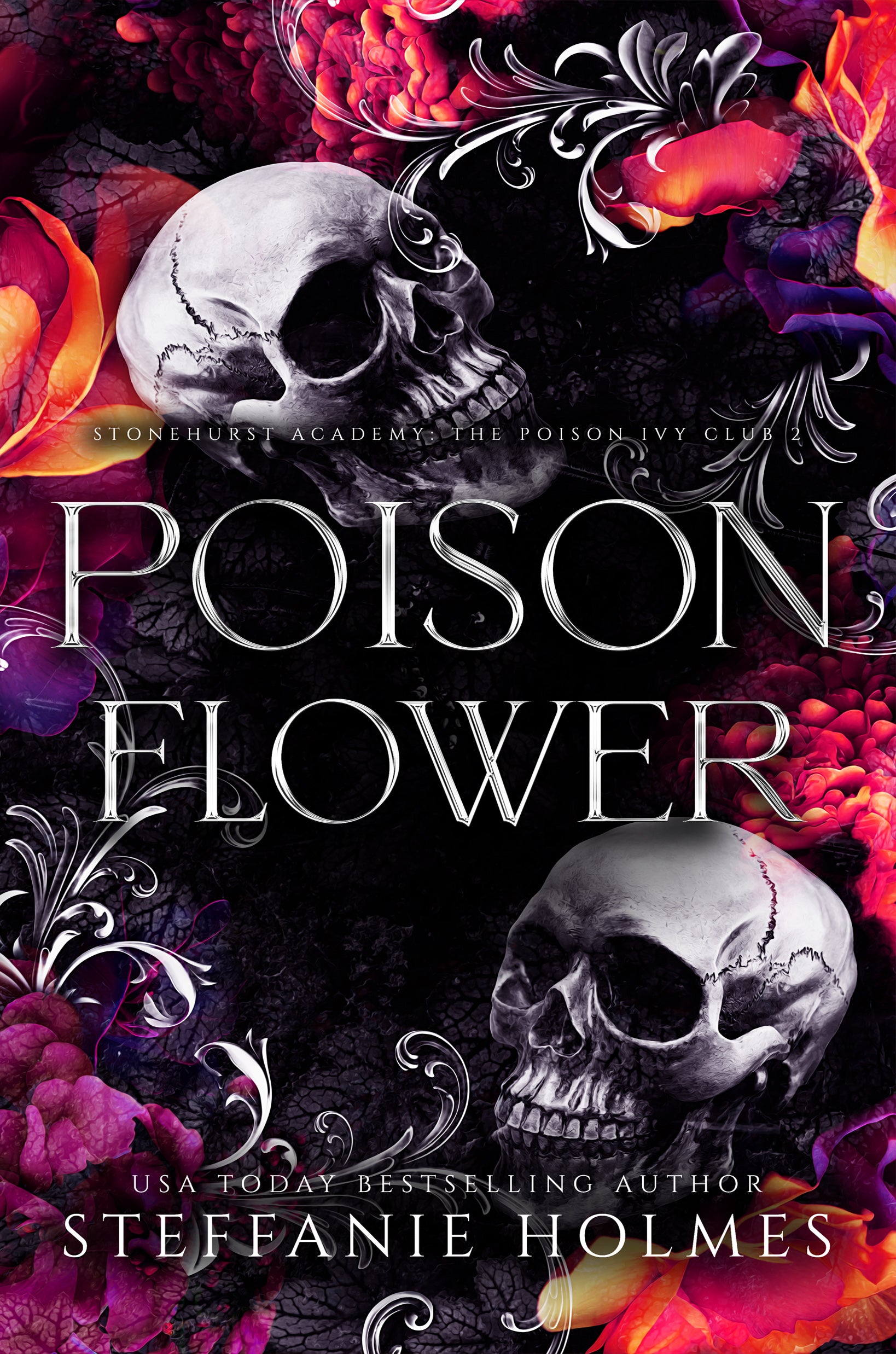 Book cover titled 'Poison Flower' by Steffanie Holmes