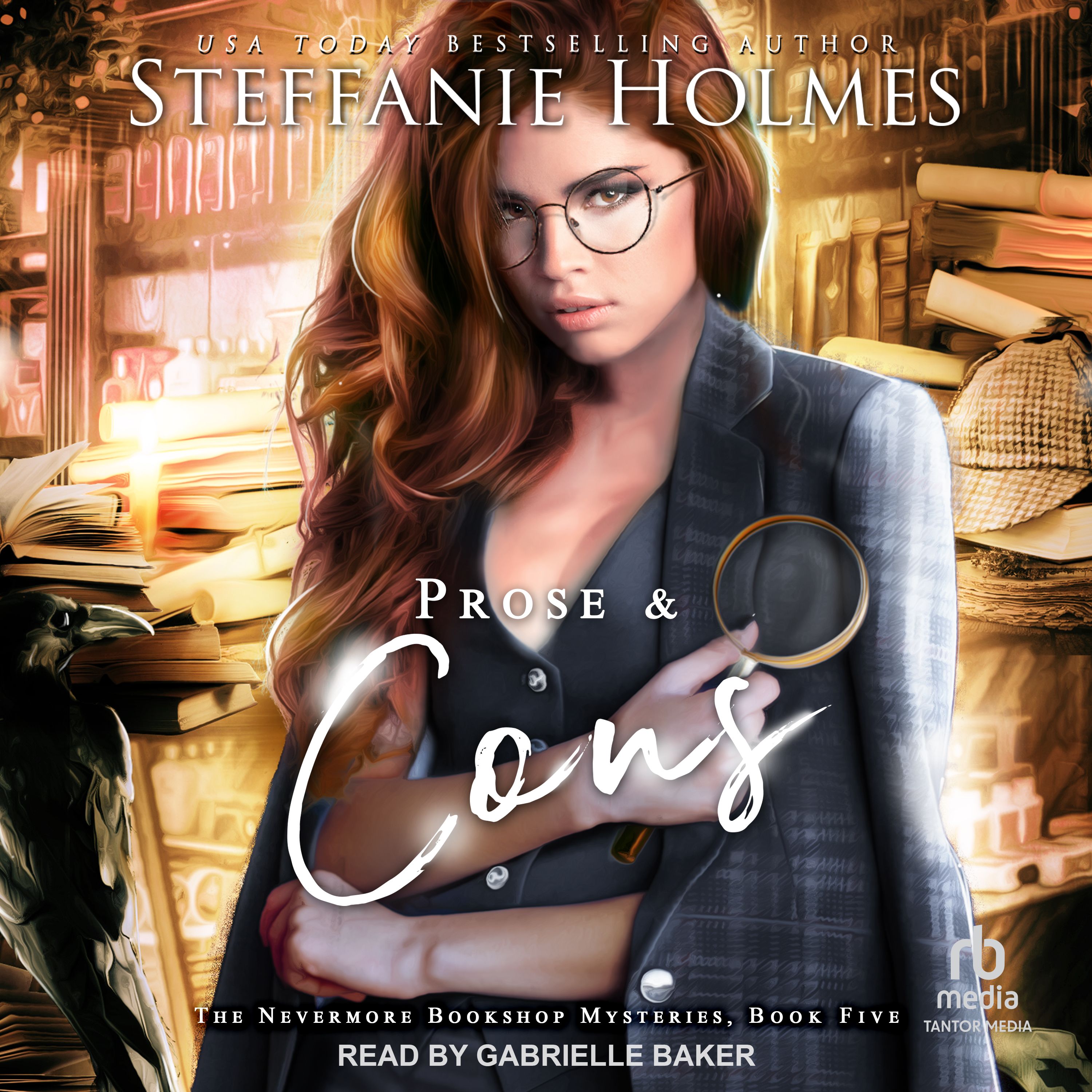 Audiobook cover for 'Prose and Cons' by Steffanie Holmes