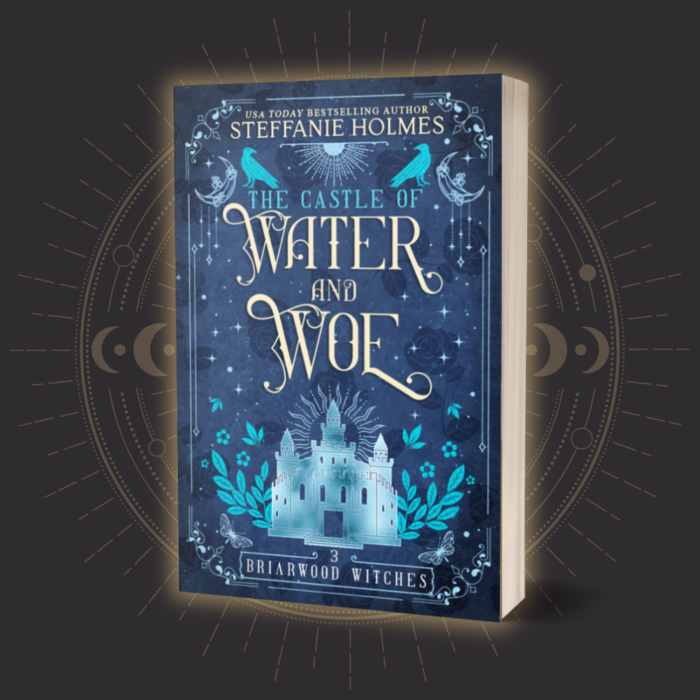 Book cover of 'The Castle of Water and Woe' by Steffanie Holmes on a dark background