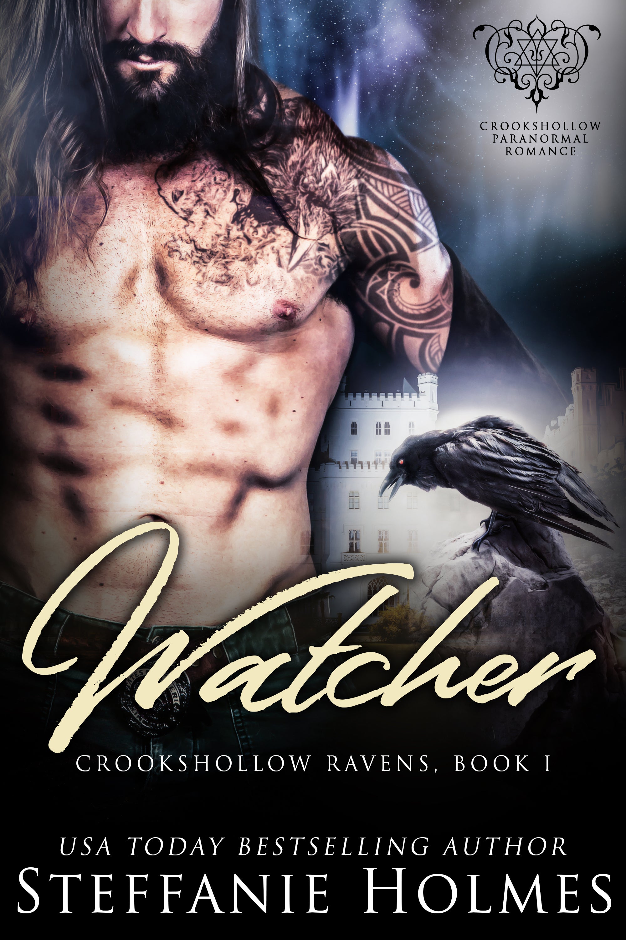 Book cover titled 'Watcher' by Steffanie Holmes